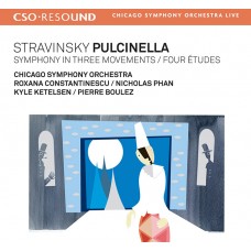 史特拉文斯基：普欽內拉、三樂章交響曲、四首練習曲 (布列茲 / 芝加哥交響樂團)　Stravinsky：Pulcinella、Symphony in Three Movements & Four Études (Pierre Boulez / CSO)