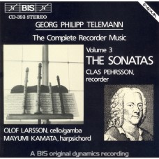 泰勒曼：直笛作品全集第三集　Telemann：Recorder Sonatas